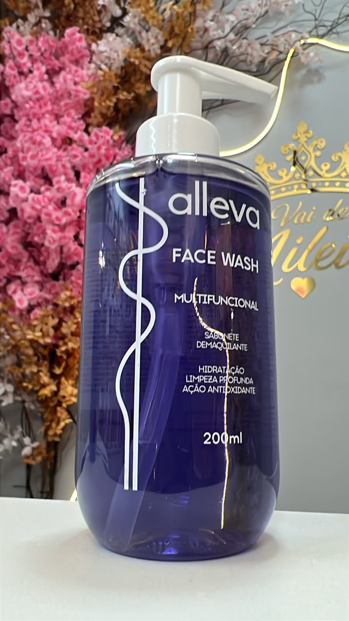 Sabonete demaquilante multifuncional face wash 200 ml - aleva