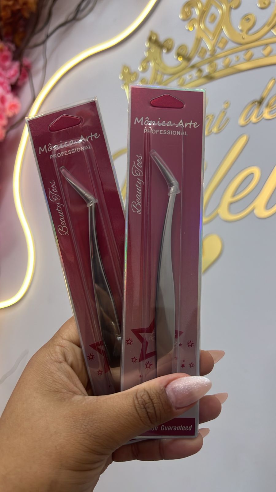 Pinça para cílios tufinho - Monica arte